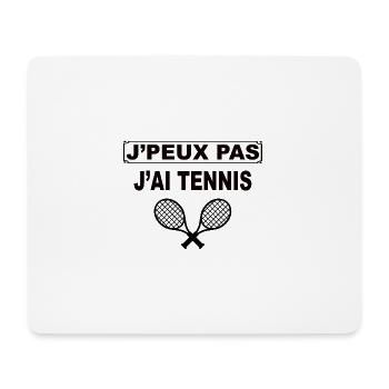 Humour tennis - Tapis de souris (format paysage) - blanc - Devant