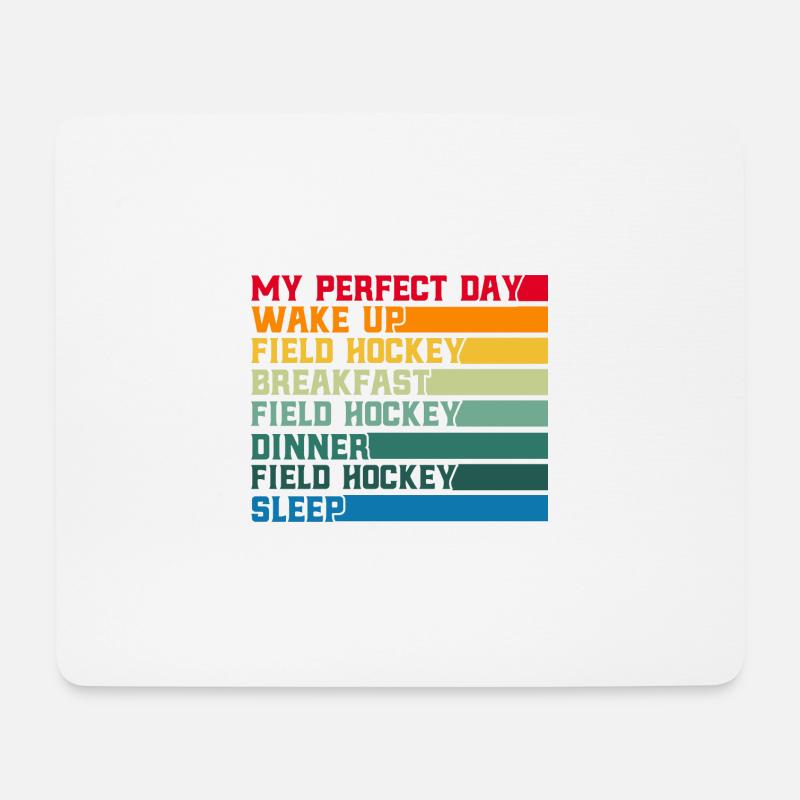 Feldhockey Spieler Mannschaftssport Hallen Feldhoc - Mousepad (Querformat) - Weiß