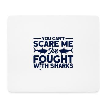 Ich habe mit Haien gekämpft Amputierte Geschenk - Mousepad (Querformat) - Weiß - Vorne