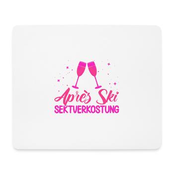 Apres Ski Après Ski Sektverkostung Geschenk - Mousepad (Querformat) - Weiß - Vorne