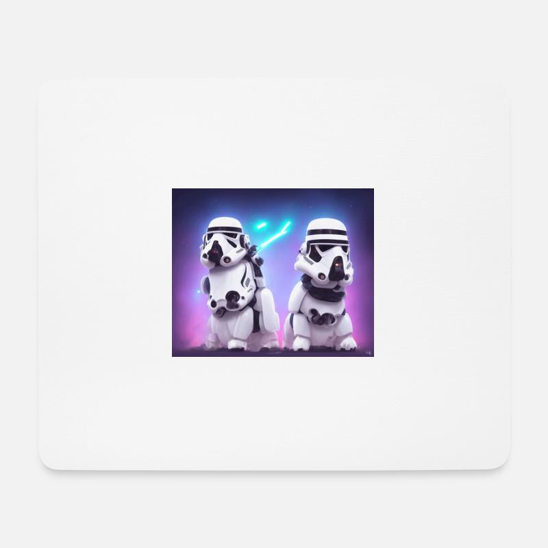 Stormtrooper Dogs - Mouse Pad (horizontal) - white