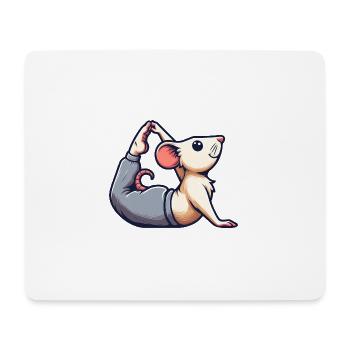 Rat & Mouse Yoga: Meditation and Gymnastics - Mouse Pad (horizontal) - white - Front