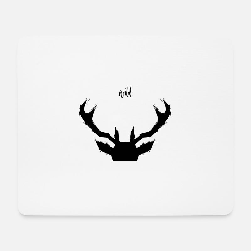 WILD black - Mouse Pad (horizontal) - white