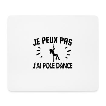 je peux pas j'ai pole dance - Tapis de souris (format paysage) - blanc - Devant