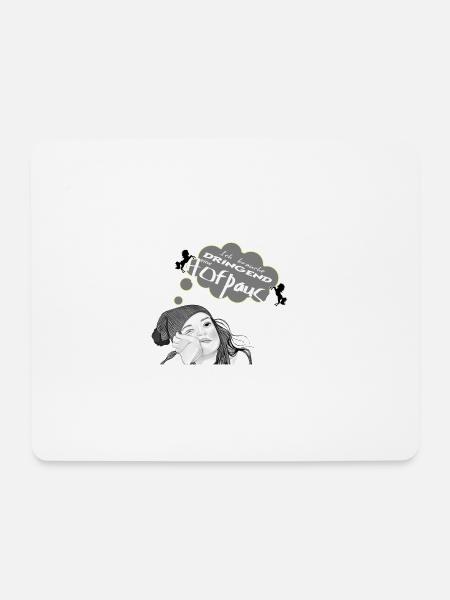 Hofpause - Mousepad (Querformat) - Weiß