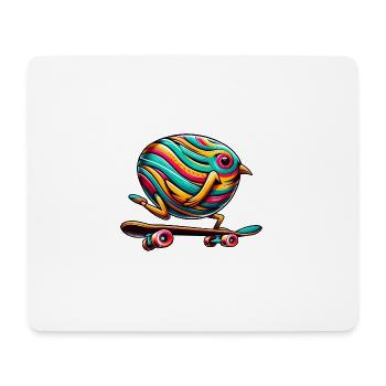 Osterei Skateboard Küken, Vogel Skater - Mousepad (Querformat) - Weiß - Vorne