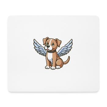 hund pitbull engel flügel süß cartoon - Mousepad (Querformat) - Weiß - Vorne