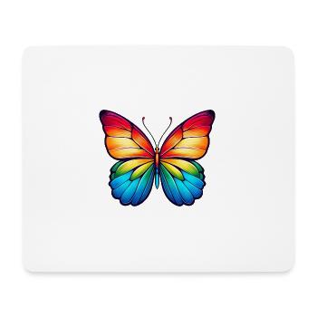Butterfly Rainbow Colors Nature - Mouse Pad (horizontal) - white - Front