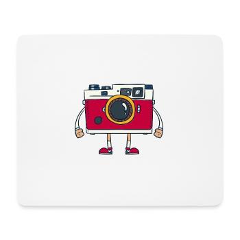 Camera cameraman photography - Mouse Pad (horizontal) - white - Front