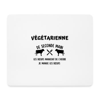 végétarienne de seconde main - Tapis de souris (format paysage) - blanc - Devant