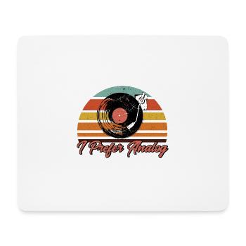 Record Collector Vinyl Record Collection - Mouse Pad (horizontal) - white - Front