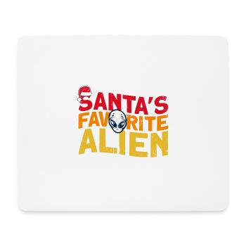 L’extraterrestre préféré du Père Noël, Alien Gesch - Tapis de souris (format paysage) - blanc - Devant