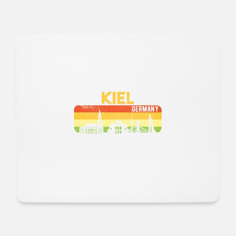Kiel Skyline Kieler Geschenk - Mousepad (Querformat) - Weiß
