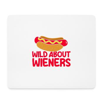 Verrückt nach Wienern Hot Dog Geschenk - Mousepad (Querformat) - Weiß - Vorne