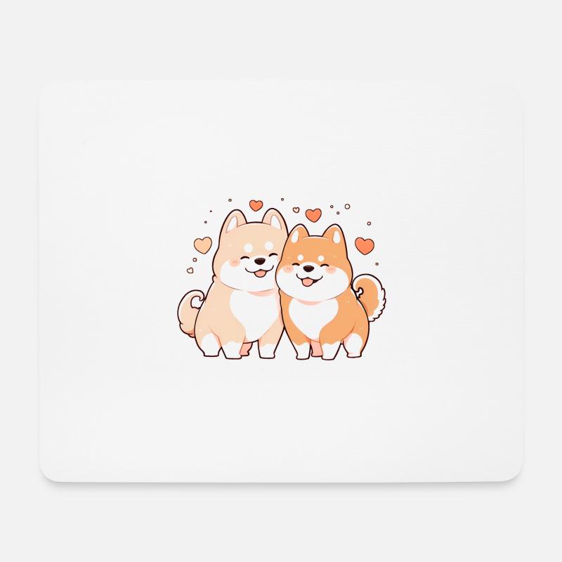 Hunde Liebe - Mousepad (Querformat) - Weiß