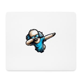 Cooler Pudel Dabbing Stilvolles Design - Mousepad (Querformat) - Weiß - Vorne