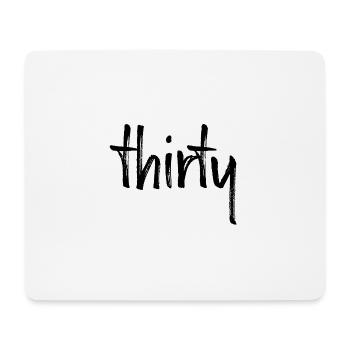30 thirty 30. birthday gift number 30 number - Mouse Pad (horizontal) - white - Front