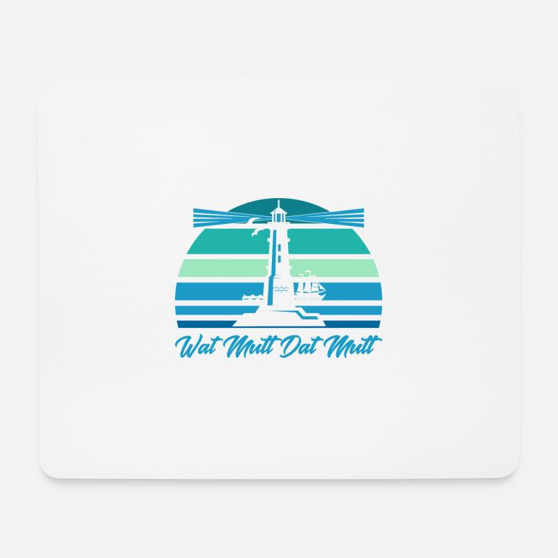 Norddeutsch Norden Nordsee Zitate Heimat Geschenk - Mousepad (Querformat) - Weiß