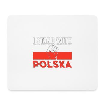 La Pologne dit le cadeau de la fierté de Polska - Tapis de souris (format paysage) - blanc - Devant