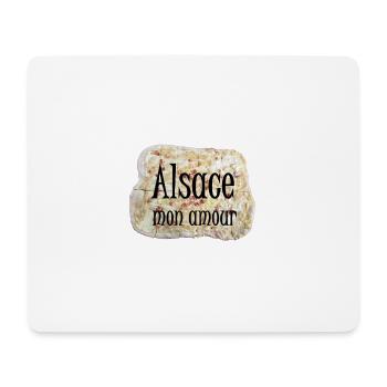 Alsace mon amour - Tapis de souris (format paysage) - blanc - Devant