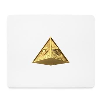 Eye of Providence - allsehendes Auge Pyramid - Mousepad (Querformat) - Weiß - Vorne