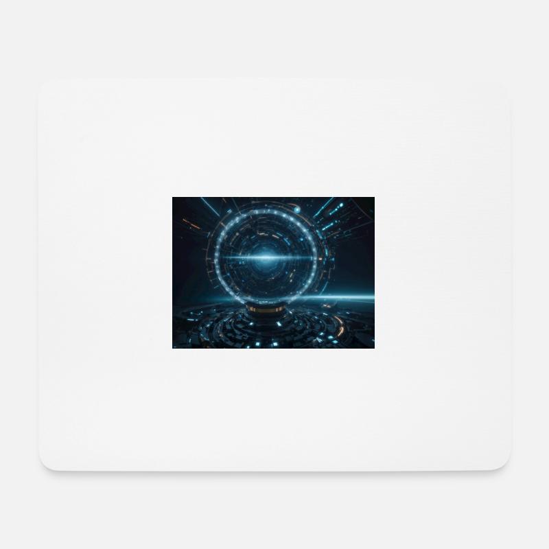 Synthese der Technologie-Zukunft - Mousepad (Querformat) - Weiß
