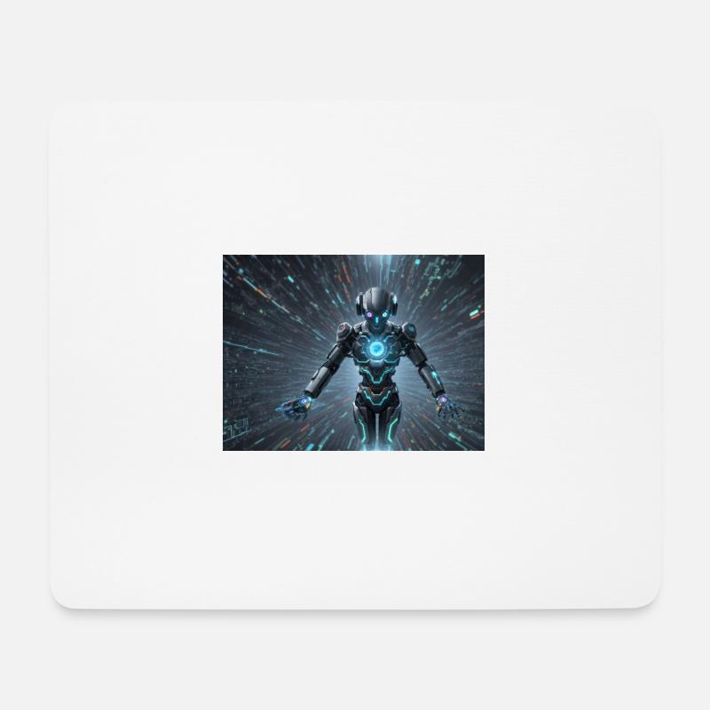 Synthese der Technologie-Zukunft - Mousepad (Querformat) - Weiß