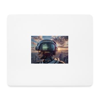 Synthese der Technologie-Zukunft - Mousepad (Querformat) - Weiß - Vorne