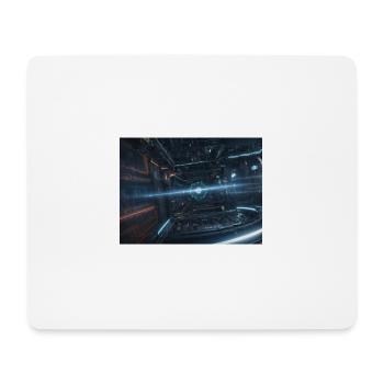 Synthese der Technologie-Zukunft - Mousepad (Querformat) - Weiß - Vorne