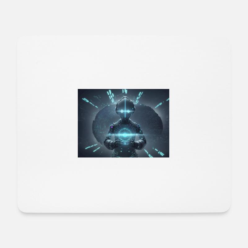 Synthese der Technologie-Zukunft - Mousepad (Querformat) - Weiß