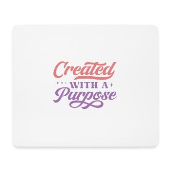 Created With A Purpose - Mousepad (Querformat) - Weiß - Vorne