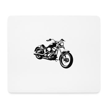 Autocollant Biker Chopper - Motorbike Design - Tapis de souris (format paysage) - blanc - Devant