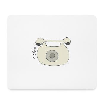 téléphone oldschool - Tapis de souris (format paysage) - blanc - Devant