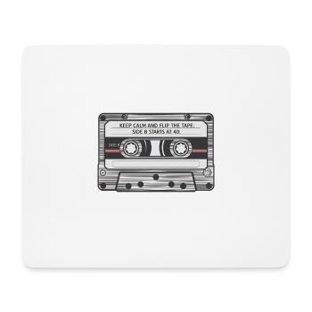 Keep Calm And Flip The Tape: 40. Geburtstag Männer - Mousepad (Querformat) - Weiß - Vorne