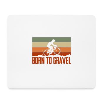 Né pour l’aventure en vélo de gravier - Tapis de souris (format paysage) - blanc - Devant