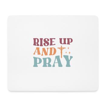 Rise And Pray - Mousepad (Querformat) - Weiß - Vorne