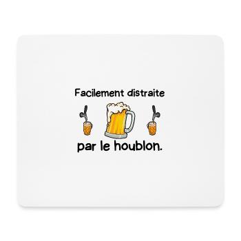 facilement distraite par le houblon - Tapis de souris (format paysage) - blanc - Devant