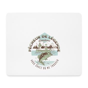 Pêcheur de légende O’fishiellement - Tapis de souris (format paysage) - blanc - Devant