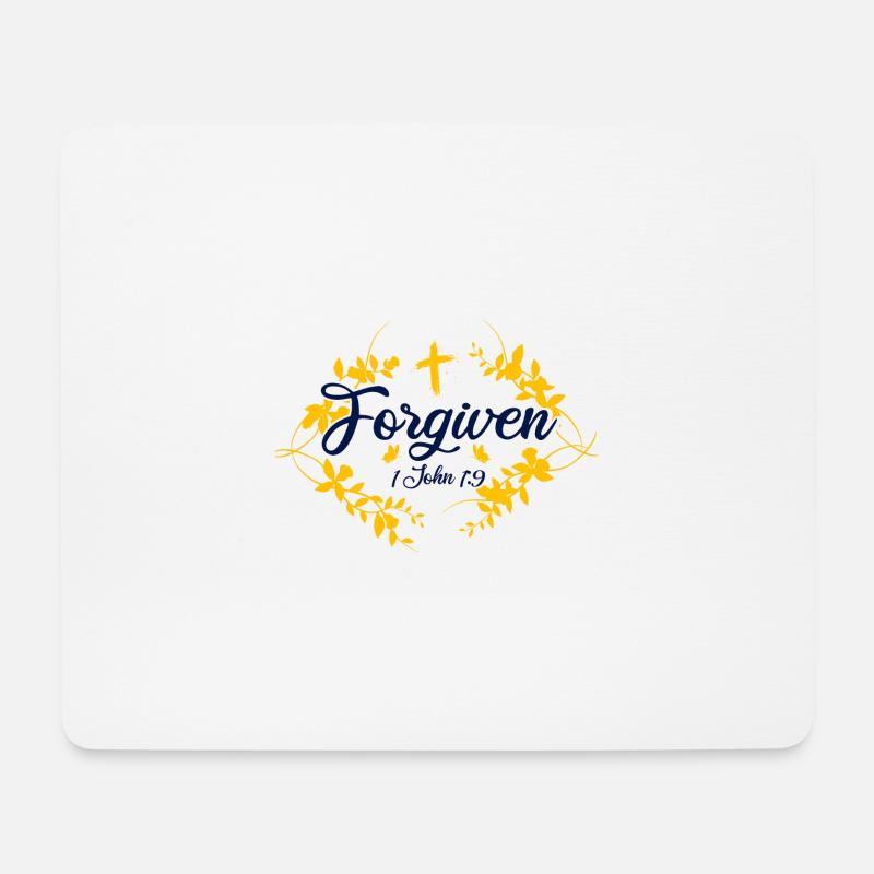 Jesus Gott Bibelvers Inspirierend Geschenk - Mousepad (Querformat) - Weiß
