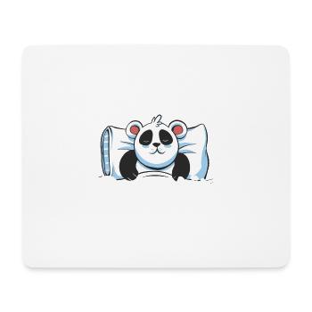 Panda schlafen Schlaf Pyjama Geschenk - Mousepad (Querformat) - Weiß - Vorne