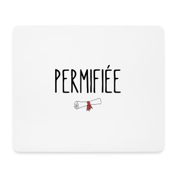 permifiée - Tapis de souris (format paysage) - blanc - Devant