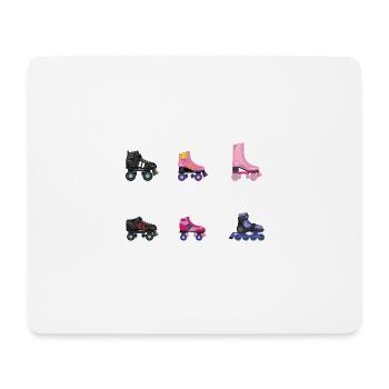 Different types of roller skating Roller skating 80s - Mouse Pad (horizontal) - white - Front