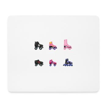 Different types of roller skating Roller skating 80s - Mouse Pad (horizontal) - white - Front