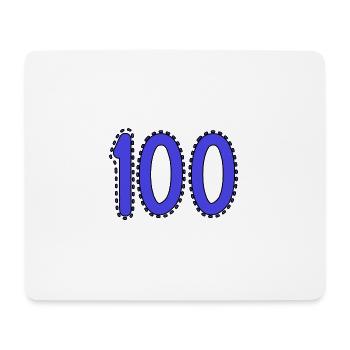 100. 100 ANS. 100e ANNIVERSAIRE. ANNIVERSAIRE 100 - Tapis de souris (format paysage) - blanc - Devant