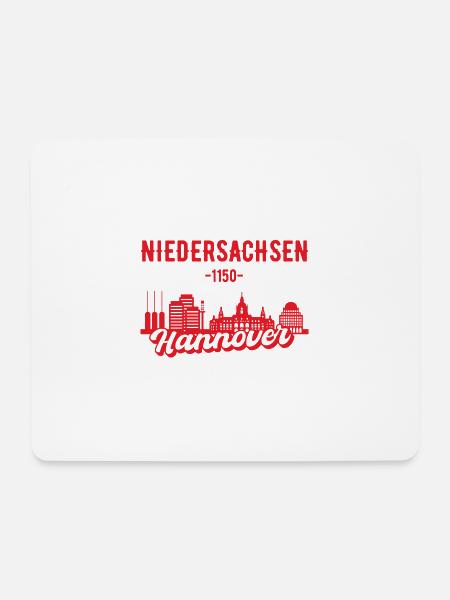Hannover Skyline Geschenk - Mousepad (Querformat) - Weiß