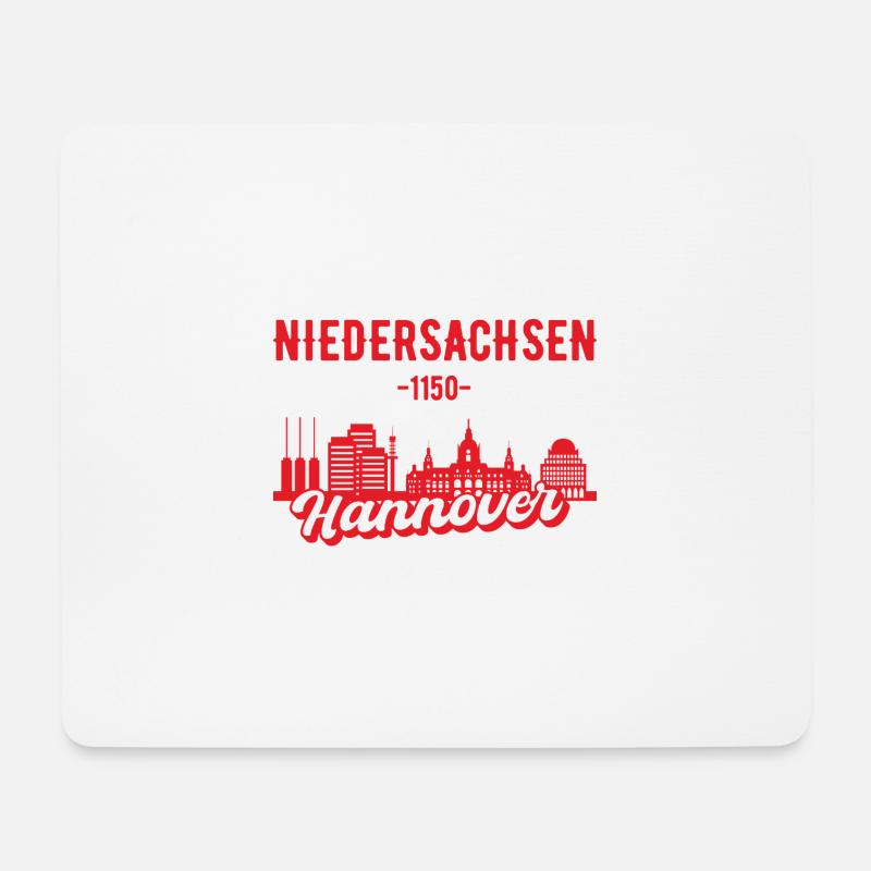 Hannover Skyline Geschenk - Mousepad (Querformat) - Weiß