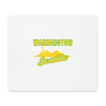 Washington Seattle Skyline Gift - Mouse Pad (horizontal) - white - Front