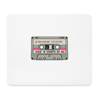 Keep Calm And Flip The Tape: 40. Geburtstag Männer - Mousepad (Querformat) - Weiß - Vorne