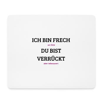 Mit Stil, aber liebenswert - Mousepad (Querformat) - Weiß - Vorne