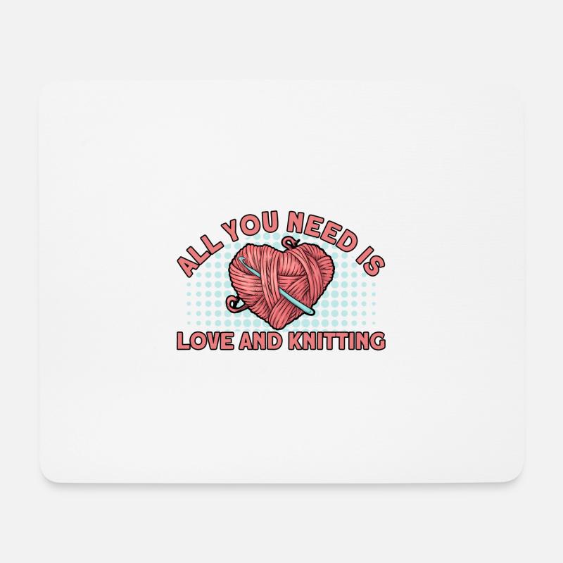 Stricken Stricken Liebhaber Stricken Geschenk - Mousepad (Querformat) - Weiß